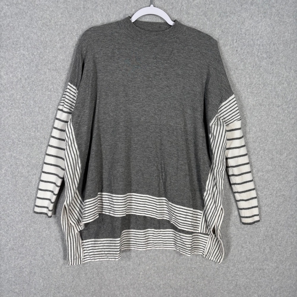 Shop Wanna B Poncho Sweater L/XL Oversized Hi Lo Knit Artsy Lounge Comfy Cozy